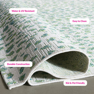 Safavieh Courtyard Elegant Navy And Grey Area Rug – Timeless Design For Modern Homes And Outdoor Spaces Ivory ,Sage Green 88% Polypropylene,12% Polyester Cy8505-52712-7r