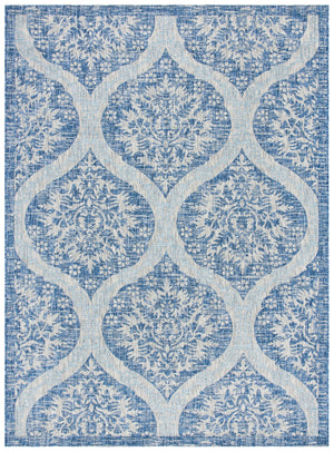 Safavieh Courtyard Exquisite Indoor/Outdoor Area Rug – Elegant Geometric Design For Stylish Living Spaces Navy ,Grey 88% Polypropylene,12% Polyester Cy8511-36821-5