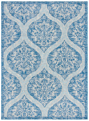 Safavieh Courtyard Luxurious Indoor/Outdoor Area Rug - Elegant Geometric Design For Timeless Sophistication Navy ,Grey 88% Polypropylene,12% Polyester Cy8511-36821-9