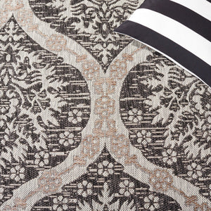 Safavieh Courtyard Exquisite Indoor/Outdoor Area Rug – Elegant Geometric Design For Stylish Living Spaces Navy ,Grey 88% Polypropylene,12% Polyester Cy8511-36821-5