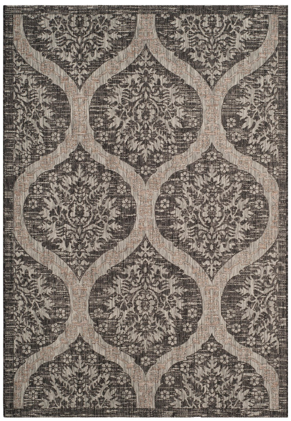 Safavieh Courtyard Luxurious Indoor/Outdoor Area Rug - Elegant Geometric Design For Timeless Sophistication Navy ,Grey 88% Polypropylene,12% Polyester Cy8511-36821-9
