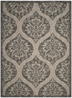 Safavieh Courtyard Exquisite Indoor/Outdoor Area Rug – Elegant Geometric Design For Stylish Living Spaces Navy ,Grey 88% Polypropylene,12% Polyester Cy8511-36821-5