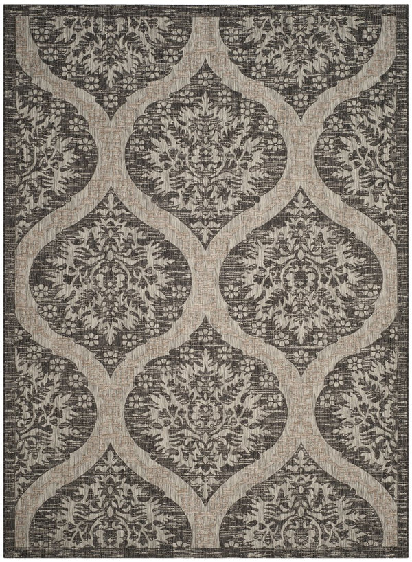 Safavieh Courtyard Exquisite Indoor/Outdoor Area Rug – Elegant Geometric Design For Stylish Living Spaces Navy ,Grey 88% Polypropylene,12% Polyester Cy8511-36821-5