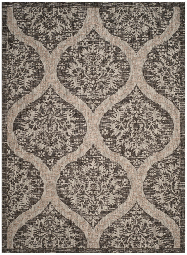 Safavieh Courtyard Luxurious Indoor/Outdoor Area Rug - Elegant Geometric Design For Timeless Sophistication Navy ,Grey 88% Polypropylene,12% Polyester Cy8511-36821-9