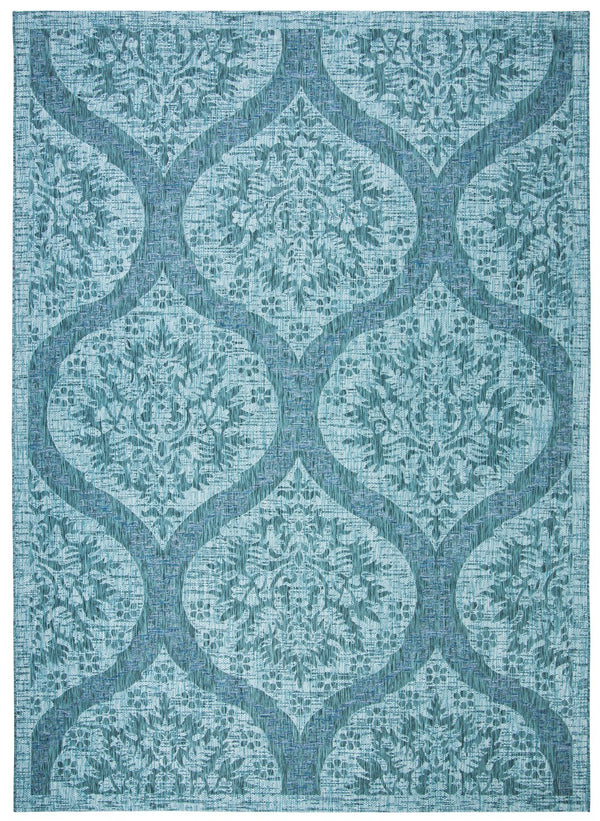 Safavieh Courtyard Exquisite Indoor/Outdoor Area Rug – Elegant Geometric Design For Stylish Living Spaces Navy ,Grey 88% Polypropylene,12% Polyester Cy8511-36821-5