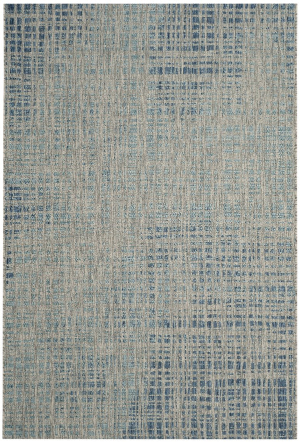 Safavieh Courtyard Elegant Power-loomed Area Rug For Indoor & Outdoor Spaces - Durable, Stylish, Eco-friendly Grey ,Blue 88% Polypropylene,12% Polyester Cy8513-37212-5