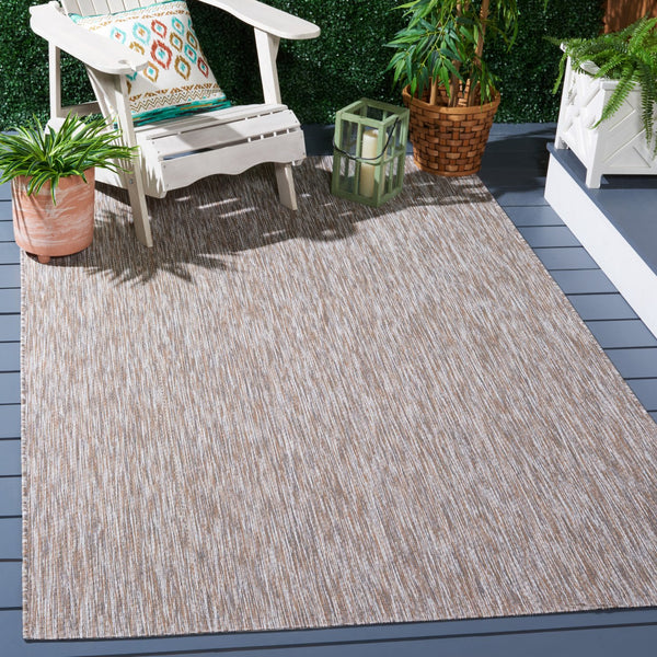 Safavieh Courtyard Exquisite Indoor/Outdoor Area Rug - Durable, Luxurious Texture, Oeko-tex Certified Design Ivory ,Beige Grey 88% Polypropylene,12% Polyester Cy8518-59122-28