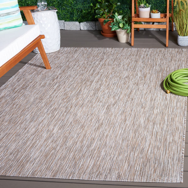 Safavieh Courtyard Exquisite Indoor/Outdoor Area Rug - Durable, Luxurious Texture, Oeko-tex Certified Design Ivory ,Beige Grey 88% Polypropylene,12% Polyester Cy8518-59122-28