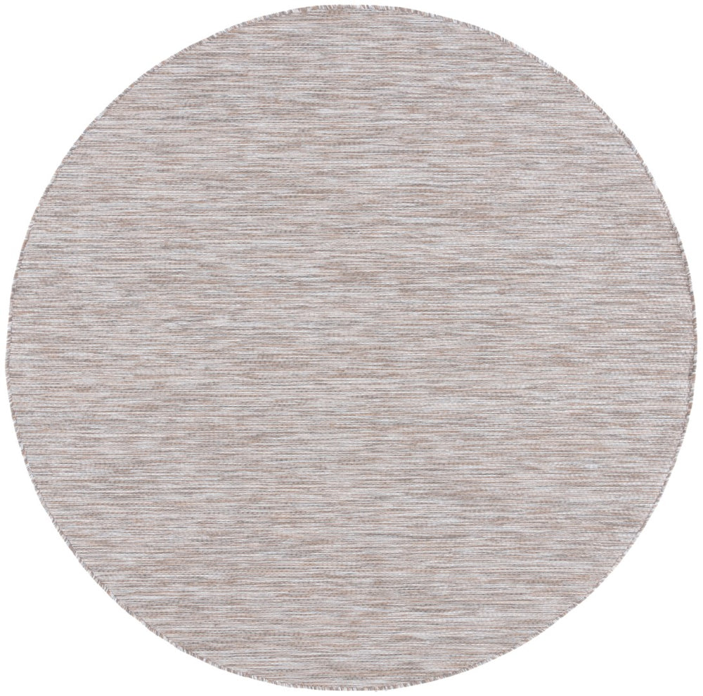 Safavieh Courtyard 8518 Power Loomed Indoor / Outdoor Rug Ivory / Beige Grey 6'-7" x 6'-7" Round