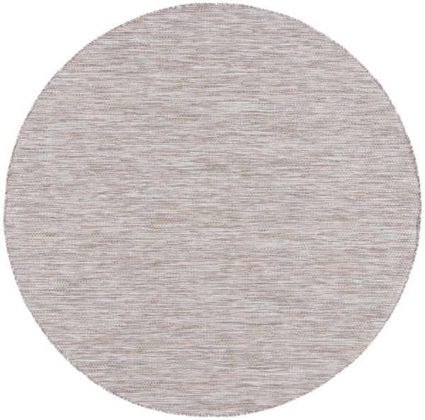 Safavieh Courtyard 8518 Power Loomed Indoor / Outdoor Rug Ivory / Beige Grey 6'-7" x 6'-7" Round