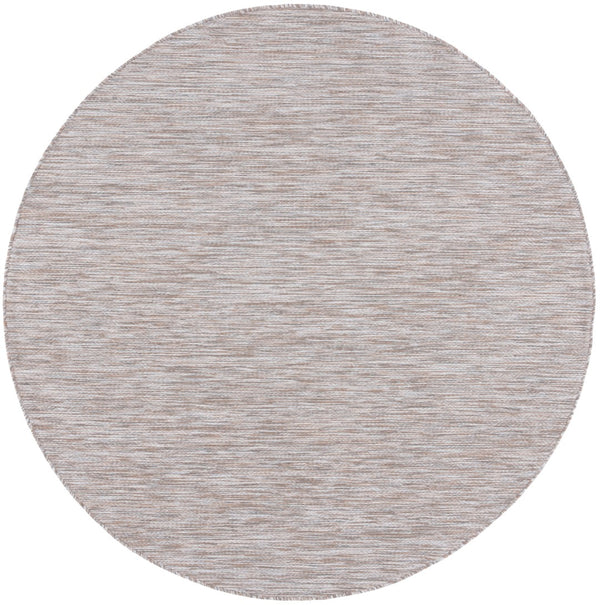 Safavieh Courtyard 8520 Power Loomed Indoor / Outdoor Rug Ivory / Beige Grey 6'-7" x 6'-7" Round