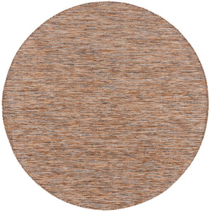 Safavieh Courtyard 8520 Power Loomed Indoor / Outdoor Rug Dark Grey / Rust 6'-7" x 6'-7" Round