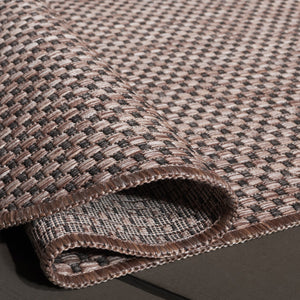 Safavieh Courtyard Coastal Style Area Rug - Elegant Natural And Black Design For Modern Home Décor Natural ,Black 88% Polypropylene,12% Polyester Cy8521-37312-5rr