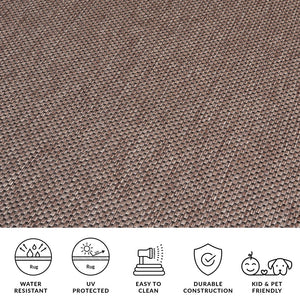 Safavieh Courtyard Coastal Style Area Rug - Elegant Natural And Black Design For Modern Home Décor Natural ,Black 88% Polypropylene,12% Polyester Cy8521-37312-5sc