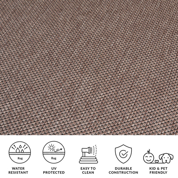 Safavieh Courtyard Coastal Style Area Rug - Elegant Natural And Black Design For Modern Home Décor Natural ,Black 88% Polypropylene,12% Polyester Cy8521-37312-5sc