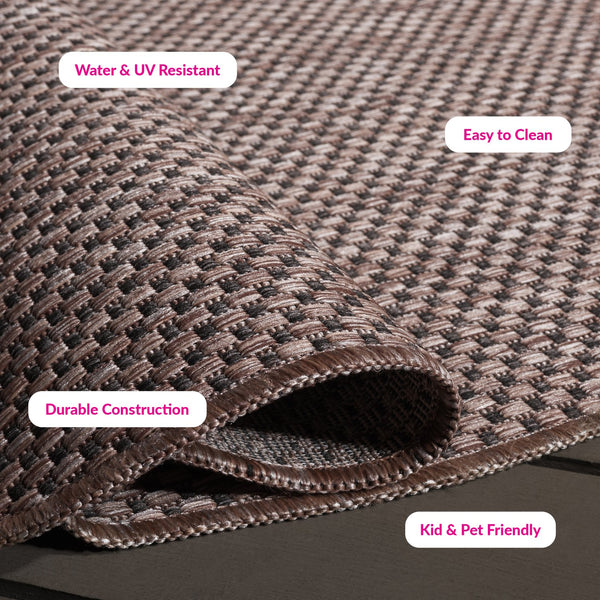 Safavieh Courtyard Coastal Style Area Rug - Elegant Natural And Black Design For Modern Home Décor Natural ,Black 88% Polypropylene,12% Polyester Cy8521-37312-5sc