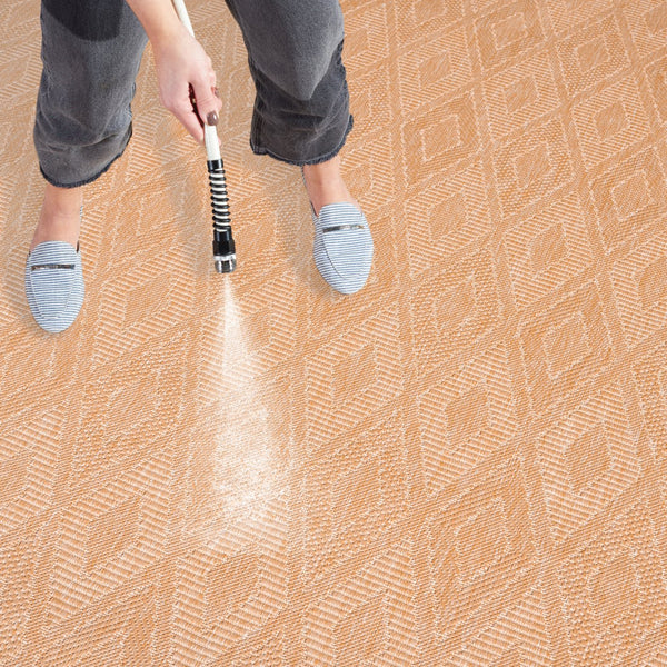 Safavieh Courtyard Elegant Red Abstract Area Rug - Indoor/Outdoor Comfort With Turkish Craftsmanship & Style Turquoise ,Blue 88% Polypropylene,12% Polyester Cy8522-37222-7sq