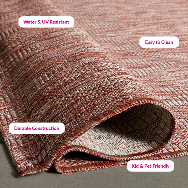 Safavieh Courtyard Elegant Red Abstract Area Rug - Indoor/Outdoor Comfort With Turkish Craftsmanship & Style Aqua ,Aqua 88% Polypropylene,12% Polyester Cy8522-37122-210