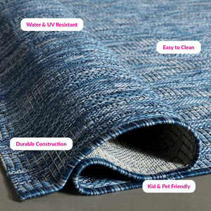 Safavieh Courtyard Elegant Red Abstract Area Rug - Indoor/Outdoor Comfort With Turkish Craftsmanship & Style Aqua ,Aqua 88% Polypropylene,12% Polyester Cy8522-37122-210