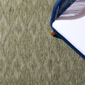 Safavieh Courtyard Elegant Red Abstract Area Rug - Indoor/Outdoor Comfort With Turkish Craftsmanship & Style Aqua ,Aqua 88% Polypropylene,12% Polyester Cy8522-37122-210