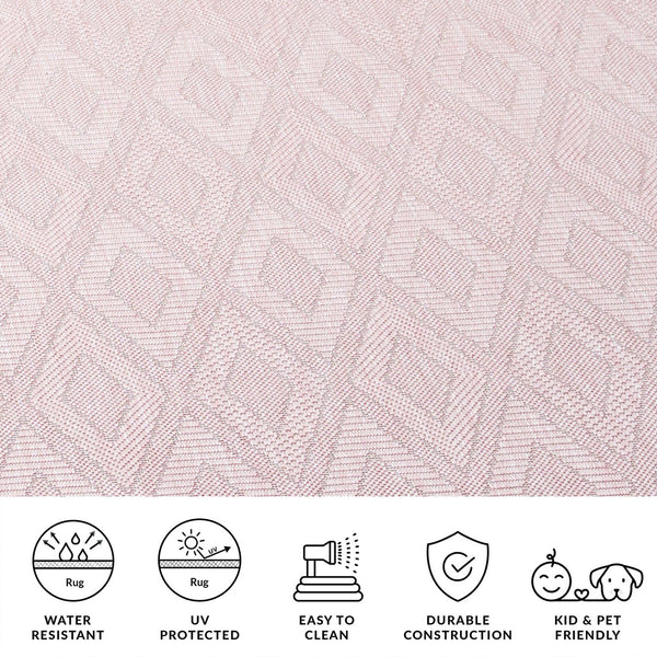 Safavieh Courtyard Elegant Red Abstract Area Rug - Indoor/Outdoor Comfort With Turkish Craftsmanship & Style Aqua ,Aqua 88% Polypropylene,12% Polyester Cy8522-37122-210