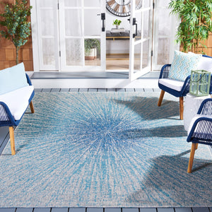 Safavieh Courtyard 8524 Power Loomed Indoor / Outdoor Rug Grey / Navy CY8524-36812-8