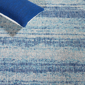 Safavieh Courtyard Contemporary Indoor/Outdoor Area Rug - Soft, Durable, And Stylish For Any Space Grey ,Teal 88% Polypropylene,12% Polyester Cy8526-37212-5