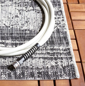 Safavieh Courtyard Contemporary Indoor/Outdoor Area Rug - Soft, Durable, And Stylish For Any Space Grey ,Teal 88% Polypropylene,12% Polyester Cy8526-37212-5