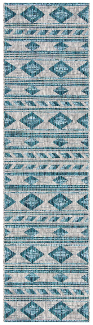 Safavieh Coutyard Power Loomed Indoor/Outdoor Area Rug - Elegant Navy And Aqua Design For Any Space Navy ,Aqua 85.4% Polypropylene,10.4% Polyester,4.2% Latex Cy8529-39421-210
