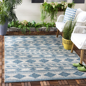 Safavieh Coutyard Power Loomed Indoor/Outdoor Area Rug - Elegant Navy And Aqua Design For Any Space Navy ,Aqua 85.4% Polypropylene,10.4% Polyester,4.2% Latex Cy8529-39421-210