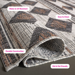 Safavieh Coutyard Power Loomed Indoor/Outdoor Area Rug - Elegant Navy And Aqua Design For Any Space Navy ,Aqua 85.4% Polypropylene,10.4% Polyester,4.2% Latex Cy8529-39421-210