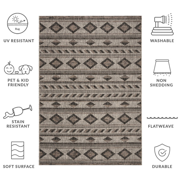 Safavieh Coutyard Power Loomed Indoor/Outdoor Area Rug - Elegant Navy And Aqua Design For Any Space Navy ,Aqua 85.4% Polypropylene,10.4% Polyester,4.2% Latex Cy8529-39421-210