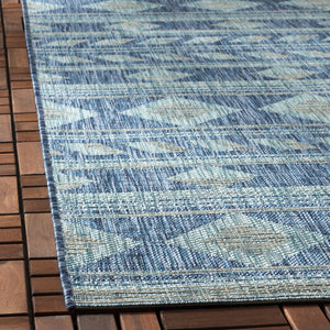 Safavieh Coutyard Power Loomed Indoor/Outdoor Area Rug - Elegant Navy And Aqua Design For Any Space Navy ,Aqua 85.4% Polypropylene,10.4% Polyester,4.2% Latex Cy8529-39421-210