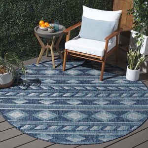 Safavieh Coutyard Power Loomed Indoor/Outdoor Area Rug - Elegant Navy And Aqua Design For Any Space Navy ,Aqua 85.4% Polypropylene,10.4% Polyester,4.2% Latex Cy8529-39421-210