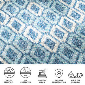 Safavieh Cy Indoor Outdoor Geometric Area Rug - Elegant Navy And Grey Design For Modern Living Spaces Black ,Natural 88% Polypropylene,12% Polyester Cy8531-37321-810