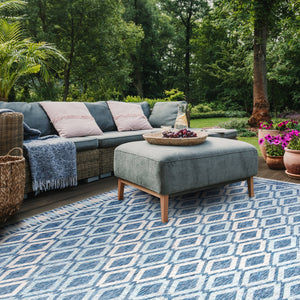 Safavieh Cy Indoor Outdoor Geometric Area Rug - Elegant Navy And Grey Design For Modern Living Spaces Black ,Natural 88% Polypropylene,12% Polyester Cy8531-37321-810