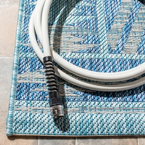 Safavieh Cy Indoor Outdoor Geometric Area Rug - Elegant Navy And Grey Design For Modern Living Spaces Black ,Natural 88% Polypropylene,12% Polyester Cy8531-37321-810