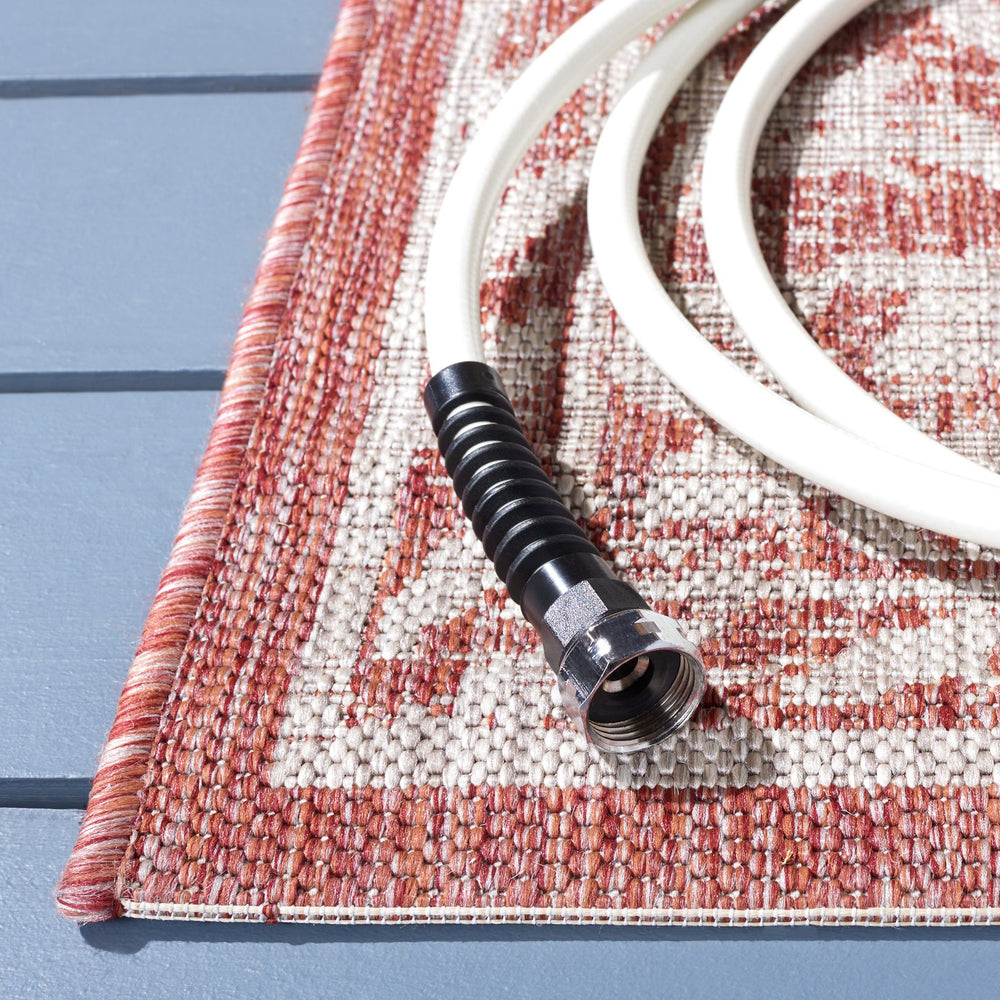 Safavieh Cy8535-36521 Timeless Red Beige Area Rug - 5'3" X 7'7" Rectangle, Durable, Elegant Floral Design Red ,Beige 88% Polypropylene,12% Polyester Cy8535-36521-5