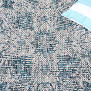 Safavieh Cy8536-37212 Exquisite Grey Blue Area Rug - Versatile Indoor/Outdoor Design For Timeless Elegance Grey ,Blue 88% Polypropylene,12% Polyester Cy8536-37212-5