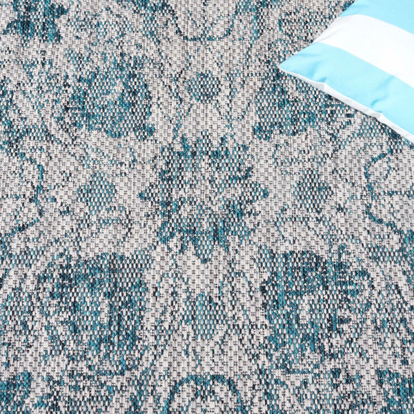 Safavieh Cy8536-37212 Power-loomed Area Rug - Elegant, Durable Design For Indoor & Outdoor Spaces, Eco-friendly Grey ,Blue 88% Polypropylene,12% Polyester Cy8536-37212-6