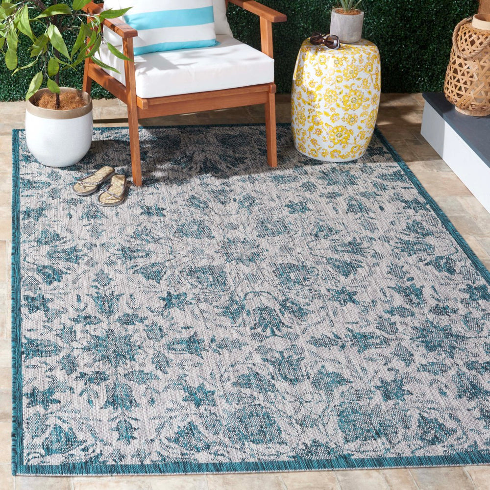 Safavieh Cy8536-37212 Power-loomed Area Rug - Elegant, Durable Design For Indoor & Outdoor Spaces, Eco-friendly Grey ,Blue 88% Polypropylene,12% Polyester Cy8536-37212-6