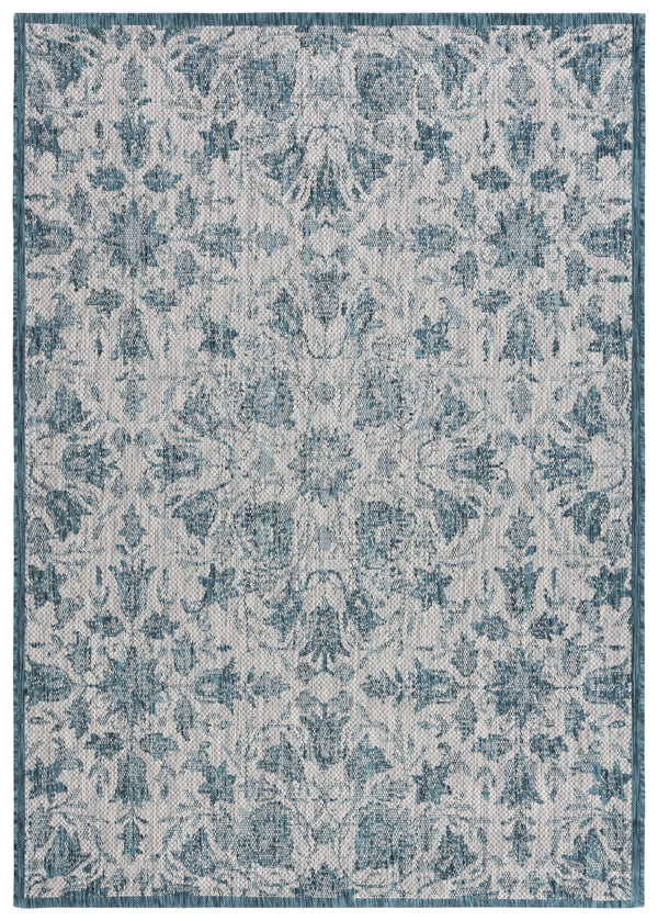 Safavieh Cy8536-37212 Exquisite Grey Blue Area Rug - Versatile Indoor/Outdoor Design For Timeless Elegance Grey ,Blue 88% Polypropylene,12% Polyester Cy8536-37212-5