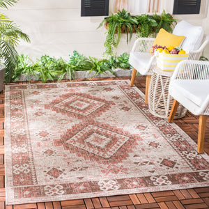 Safavieh Courtyard Elegant Indoor/Outdoor Area Rug - Timeless Design, Durable & Easy To Clean For Any Home Light Grey ,Light Beige 85.4% Polypropylene,10.4% Polyester,4.2% Latex Cy8546-37613-6