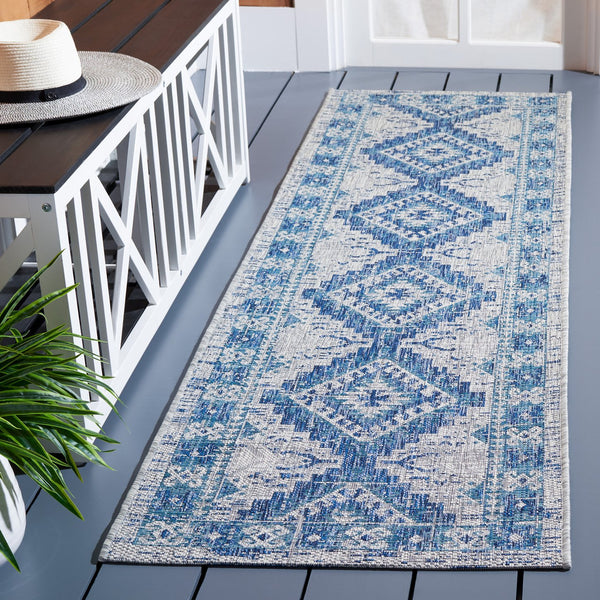 Safavieh Courtyard Elegant Indoor/Outdoor Area Rug - Timeless Design, Durable & Easy To Clean For Any Home Light Grey ,Light Beige 85.4% Polypropylene,10.4% Polyester,4.2% Latex Cy8546-37613-6