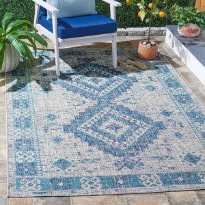 Safavieh Courtyard Elegant Indoor/Outdoor Area Rug - Timeless Design, Durable & Easy To Clean For Any Home Light Grey ,Light Beige 85.4% Polypropylene,10.4% Polyester,4.2% Latex Cy8546-37613-6