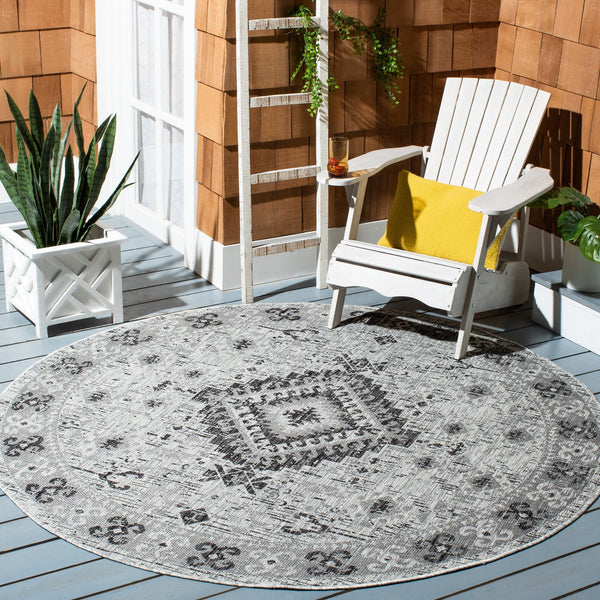Safavieh Courtyard Elegant Indoor/Outdoor Area Rug - Timeless Design, Durable & Easy To Clean For Any Home Light Grey ,Light Beige 85.4% Polypropylene,10.4% Polyester,4.2% Latex Cy8546-37613-6