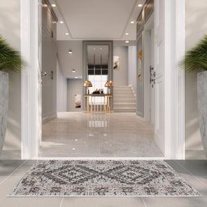 Safavieh Courtyard Elegant Indoor/Outdoor Area Rug - Timeless Design, Durable & Easy To Clean For Any Home Light Grey ,Light Beige 85.4% Polypropylene,10.4% Polyester,4.2% Latex Cy8546-37613-6