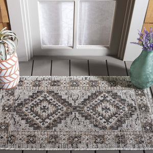 Safavieh Courtyard Elegant Indoor/Outdoor Area Rug - Timeless Design, Durable & Easy To Clean For Any Home Light Grey ,Light Beige 85.4% Polypropylene,10.4% Polyester,4.2% Latex Cy8546-37613-6