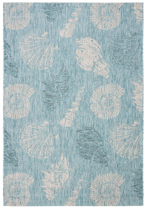 Safavieh Courtyard Stunning Indoor/Outdoor Area Rug – Serene Aqua & Cream Botanical Design For Home Elevation Aqua ,Cream 88% Polypropylene,12% Polyester Cy8547-37121-7r