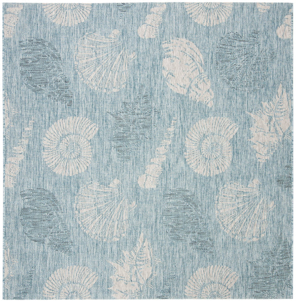 Safavieh Courtyard Stunning Indoor/Outdoor Area Rug – Serene Aqua & Cream Botanical Design For Home Elevation Aqua ,Cream 88% Polypropylene,12% Polyester Cy8547-37121-7r
